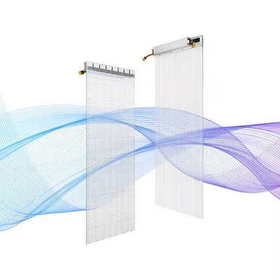 qualità  Durable Glass Curtain Wall Transparent LED Screen IP43 Waterproof 5000nits Brightness 80% Light Transmittance Easy Installation fabbrica