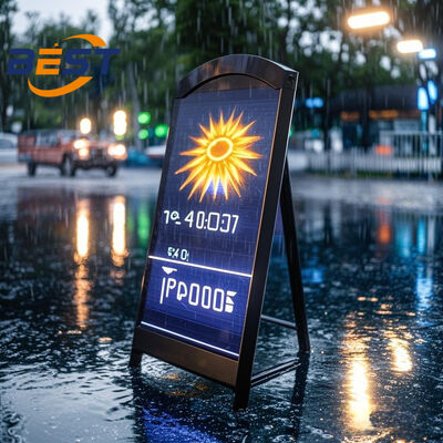 qualità  P2.5 Pixel Portable LED Signage All-Weather Metal Frame 4500Nits Brightness 10H Battery Life fabbrica