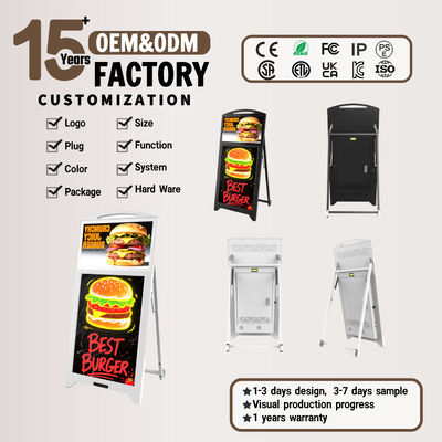 qualità  Floor Standing Android Digital Advertising Display 21.5 Inch with LED Fluorescent Writing Board fabbrica