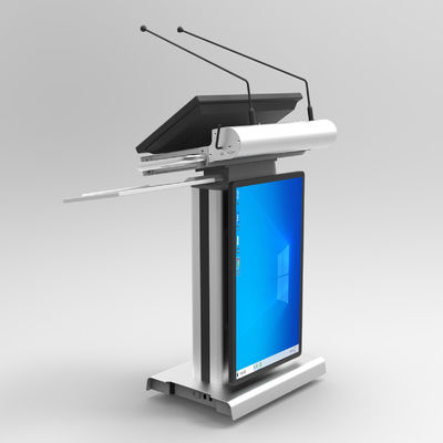 Podio multimediale wireless con microfono e altoparlante 32" schermo frontale