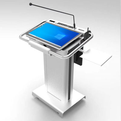 Podio multimediale wireless con microfono e altoparlante 32" schermo frontale