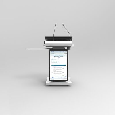 Podio multimediale wireless con schermo frontale da 32" e podio digitale con luminosità di 350 nit