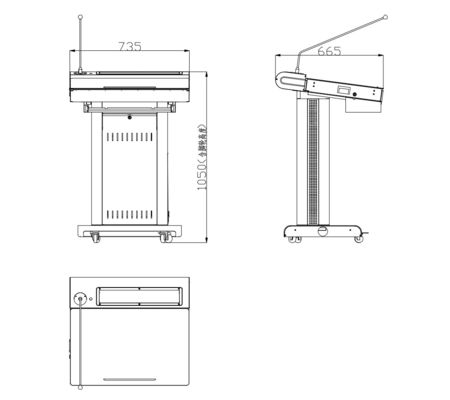 Microfono wireless Lectern Smart Podium digitale integrato con schermo frontale da 23,8 pollici