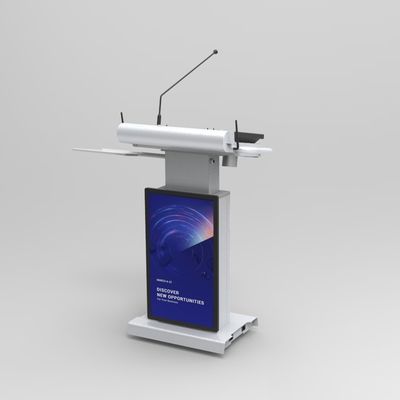Auditorium portatile Smart Podium con schermo frontale da 32 pollici / lettore digitale regolabile in altezza