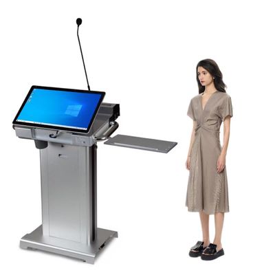 Digital Multimedia Podium Audio Visual Smart Lectern con microfono e altoparlante