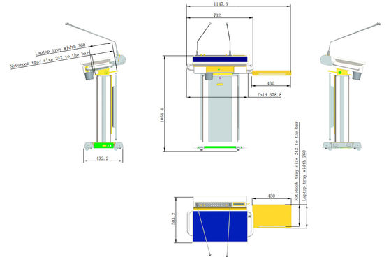 Podium per l' auditorium portatile, Display digitale LCD Lectern per il sistema di conferenze