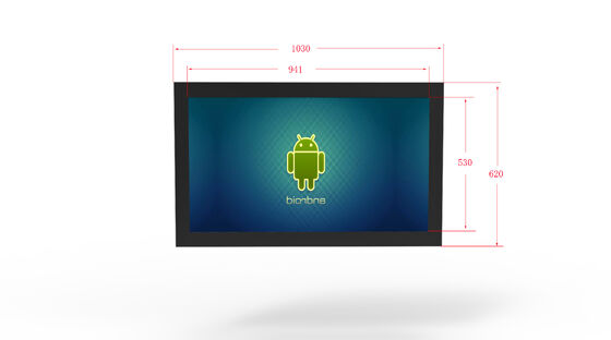 Display di segnaletica digitale smart a muro con luminosità 2500Cd/m2, angolo di visione 178°/178° e CPU quad-core Cortex-A17