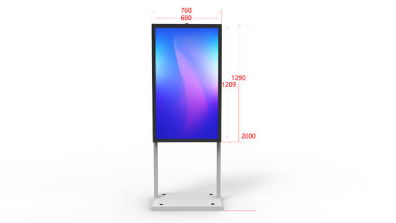 55 pollici Outdoor LCD Digital Signage con 2500Cd/m2 Luminosità e Android OS per Totem pubblicitario