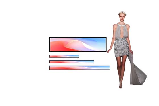 23.1 24 28 36 37 43 pollici Ultra Wide LCD Display Digital Shelf Digital Signage Screen