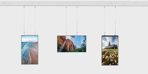 schermo della vetrina verticale pendente LCD monitor soffitto montato display segnaletica digitale