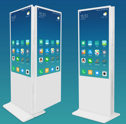 Segnaletica digitale LCD a doppio schermo con 350 Cd/m2 di luminosità e sistema operativo Android per i negozi al dettaglio