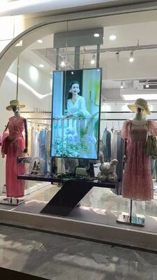 Display LCD a doppio lato trasparente OLED Digital Signage 55 pollici per la pubblicità