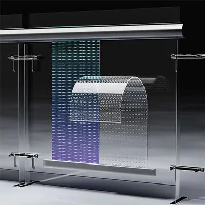 Display trasparente flessibile a film a LED con resistenza all'acqua IP65 per soluzioni visive per mostre/billboard/retail