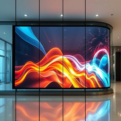 Pellicola di display LED trasparente pieghevole IP65 Rated 5000nits Luminosità Ultra-sottile 3.9mm Design Facile installazione per superfici curve