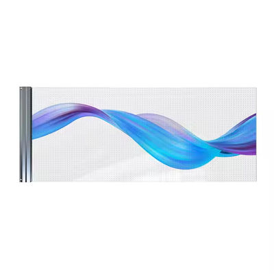 Flessibile vetro schermo a pellicola a LED per pareti trasparente 85% peso leggero taglia personalizzata per forniture alberghiere