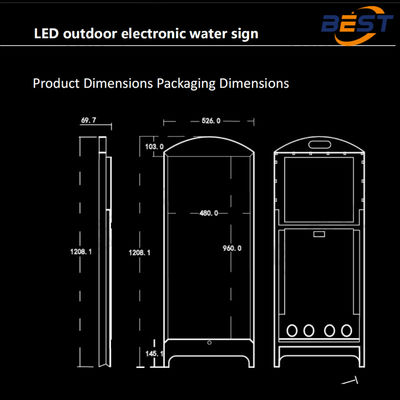 Segnaletica LED portatile P2.5 all'aperto con batteria da 10H 4500Nits IP65 impermeabile per pubblicità commerciale