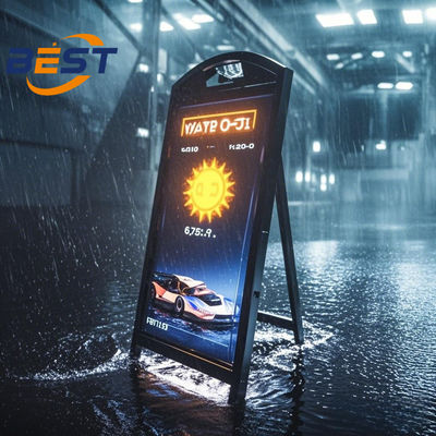 Segnaletica portatile a LED alimentata a batteria con Android 9.0, IP65 impermeabile & 50000mAh di lunga durata
