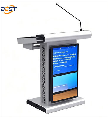 TFT 8GB RAM Digital Multimedia Podium con 350 Cd/m2 Luminosità e altezza ergonomia 1050mm per presentazioni aziendali