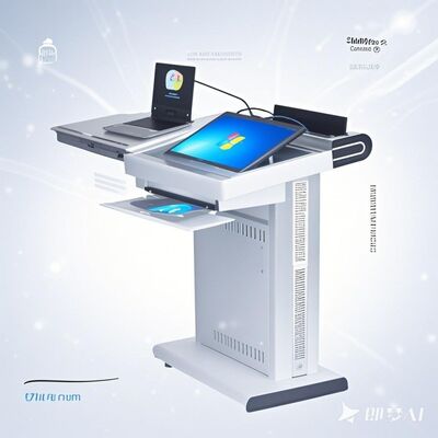 TFT 8GB RAM Digital Multimedia Podium con 350 Cd/m2 Luminosità e altezza ergonomia 1050mm per presentazioni aziendali