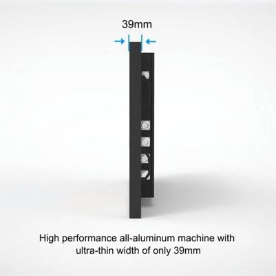Screen pubblicitario ultra sottile resistente alle intemperie con spessore di 30 mm e vetro temperato IK10