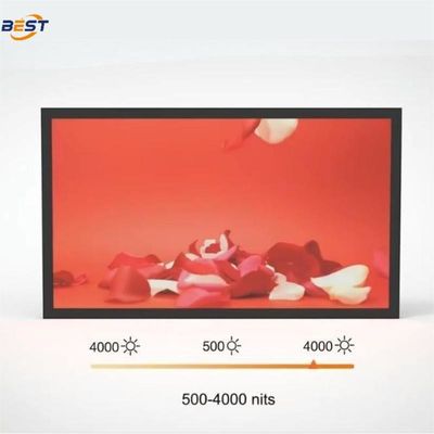 Display LCD commerciale ad alta luminosità 4000nit Sensore di luce intelligente 178° angolo di visione