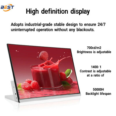 Display di menu digitale commerciale con pixel pitch da 23,8 pollici e sistema ad alta definizione personalizzabile