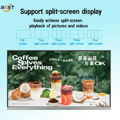 Display di menu digitale commerciale con pixel pitch da 23,8 pollici e sistema ad alta definizione personalizzabile