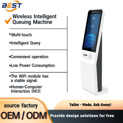 Sistema wireless di gestione delle code con stampa termica multilingue e display LCD per chiosco self-service