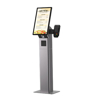 21Chiosco di ordinazione self-service con schermo sensoriale capacitivo da 5 pollici con Android / Windows OS e scanner di codici a barre e stampante di ricevute