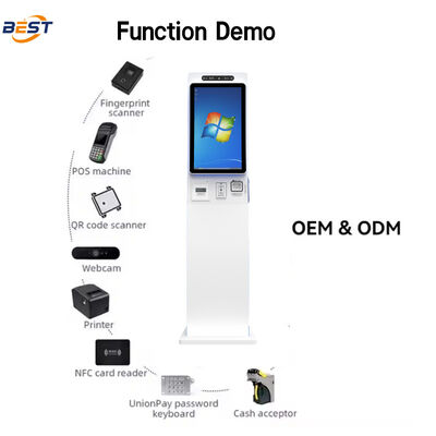 Kiosco POS interattivo con display 4K di chiarezza, durata di vita di 50.000 ore e 10-point capacitive touch per l'ordine self-service