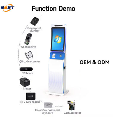Terminale di pagamento self-service commerciale con durata di vita di 50.000 ore, 10-point Capacitive Touch e illuminazione ambientale RGB