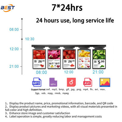 High Resolution Video Playback WiFi Bluetooth LCD ESL