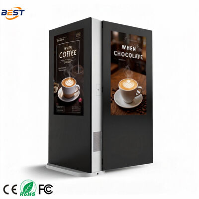 Segnaletica digitale LCD esterna impermeabile IP65 a forma personalizzata con tocco capacitivo a 10 punti e struttura interamente in metallo