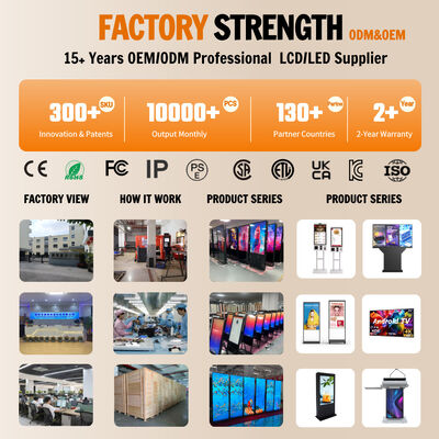 21.5" Smart Android Digital Signage Floor Standing LED Writing Board per le imprese interne