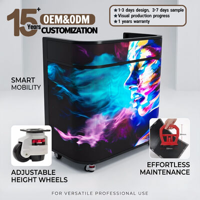 P1.8 GOB Display LED per reception interna SMD1212 Ruote mobili plug and play