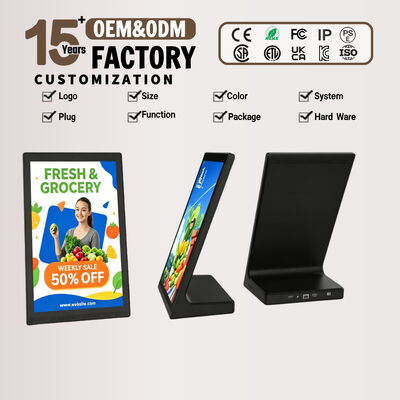 Display Pubblicitario Digitale da Scrivania Tipo L con Dimensioni 10.1" 14.1" 15.6" Risoluzione 1920×1080 e Schermo Multi-Touch Capacitivo