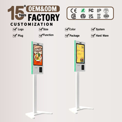 Chiosco di self-order a touchscreen capacitivo con connettività di rete Ethernet all'interno 11 progettato per fornire ordini rapidi ai clienti all'interno