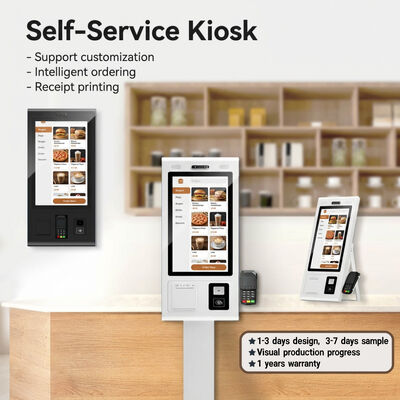 Dimensione del display da 21.5 a 32 Self Order Kiosk Offre funzionalità di self-service con POS e sistema di inventario di integrazione