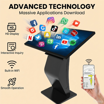 Chiosco self-service con touch screen Android da 32 pollici con tocco capacitivo a 10 punti per segnaletica digitale interattiva