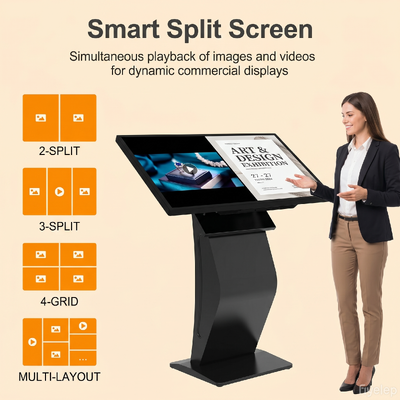 Chiosco self-service con touch screen Android da 32 pollici con tocco capacitivo a 10 punti per segnaletica digitale interattiva