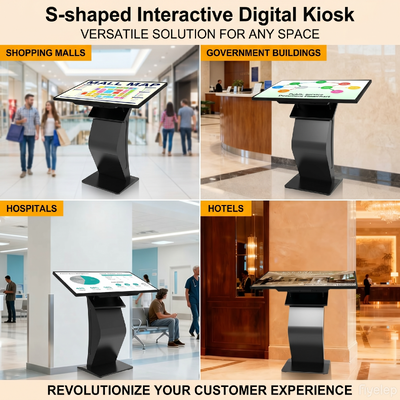Chiosco self-service con touch screen Android da 32 pollici con tocco capacitivo a 10 punti per segnaletica digitale interattiva