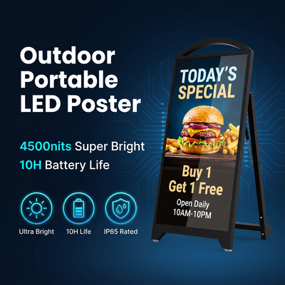 Display mobile a LED per esterni P2.5 | Insegna ad alta luminosità alimentata a batteria da 4500 nit