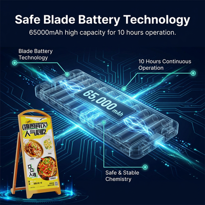 Display mobile a LED per esterni P2.5 | Insegna ad alta luminosità alimentata a batteria da 4500 nit