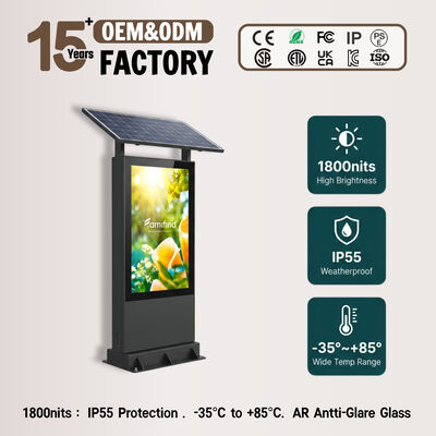 Display pubblicitario a LED ad energia solare | 1500-2000 nit leggibile alla luce solare