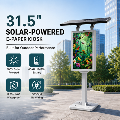 31Display in carta elettronica CMYKW da 0,5 pollici con protezione IP65 per segnaletica solare esterna
