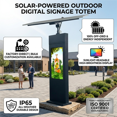 Segnaletica digitale con tracciamento solare | Inseguimento automatico del sole | IP65| Fuori dalla griglia