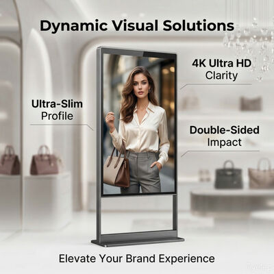 Display digitale a doppio lato ultra-sottile da 28,8 mm con angolo di visione di 178° e luminosità di 3500 nits