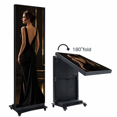 P1.53 Portable Foldable LED Poster Display Pitch Indoor 640x1920mm Aluminico Legato