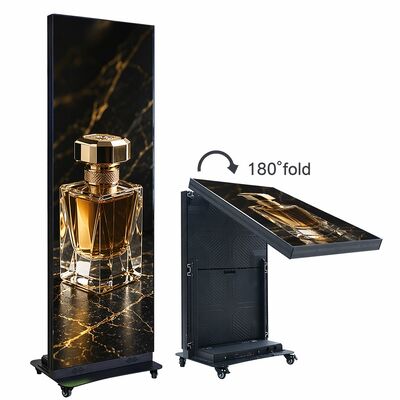 P1.86 Display portatile pieghevole a LED Premium 640x1920mm Standee in lega di alluminio