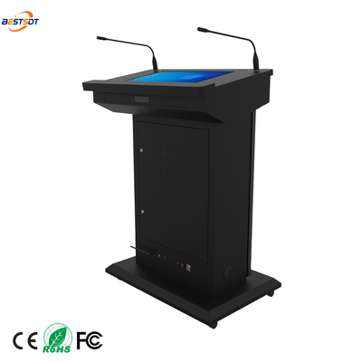 Display da 43 pollici con touchscreen da 21,5 pollici X86 Smart Digital Podium con microfoni a doppio collo